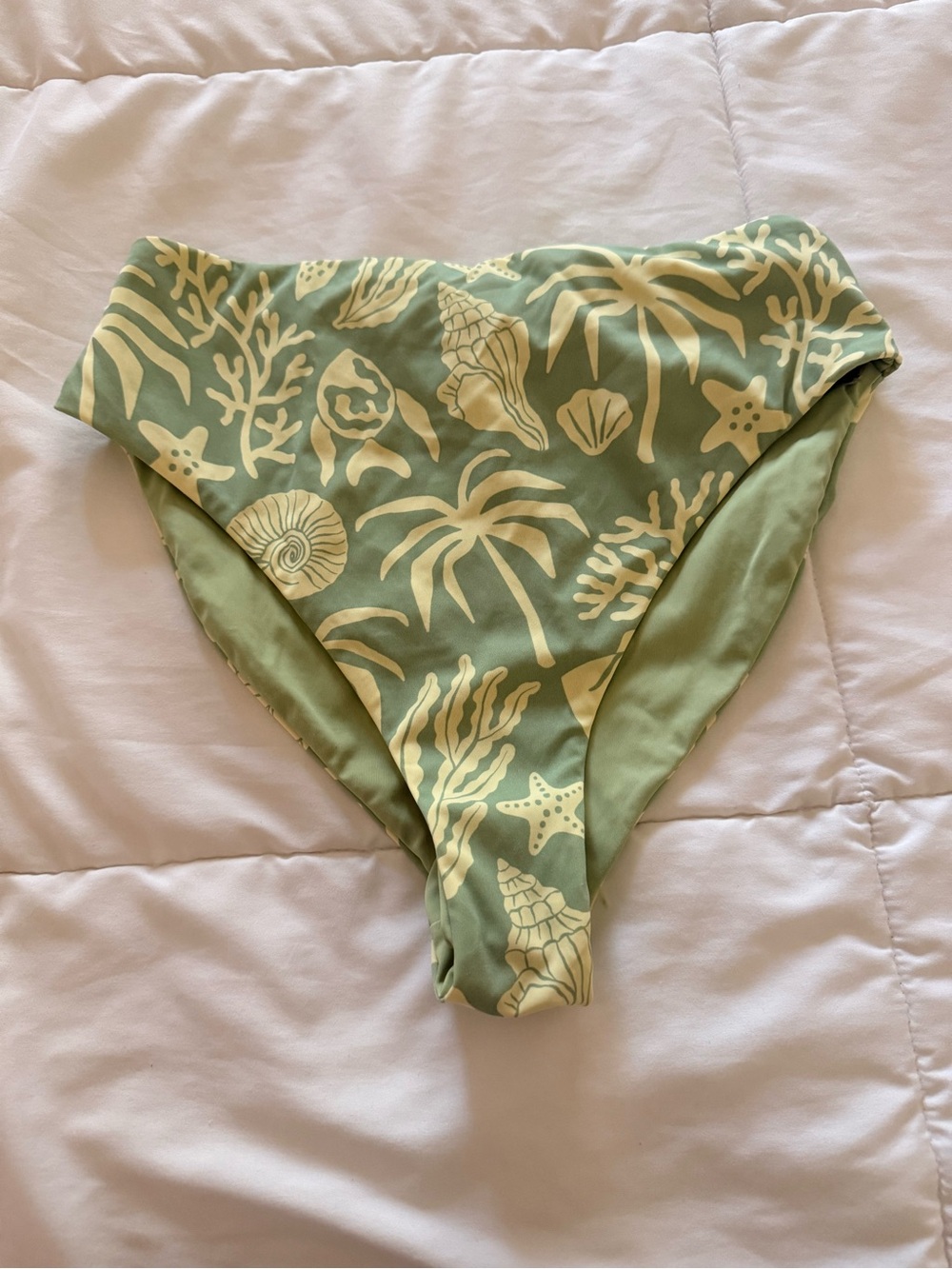 Popflex- High Tide Reversible Cheeky Bikini Bottom - Coral Coast